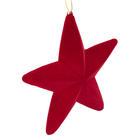 Enfeite Adorno Estrela Plástico Vermelho 15x15x4cm Cromus