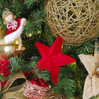 Enfeite Adorno Estrela Plástico Vermelho 15x15x4cm Cromus