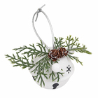 Enfeite Adorno Guizo Metal Branco 6,5x6x6cm Cromus