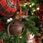 Enfeite Adorno Guizo Metal Marrom 7x6x6cm Cromus