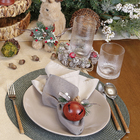 Enfeite Adorno Guizo Metal Vermelho 7x6x6cm Cromus