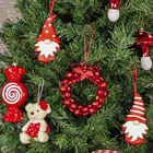 Enfeite Adorno Guizo Metal Vermelho 10x10x10cm Cromus