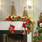 Enfeite Adorno Mini Árvore Metal Ouro Velho 58x27x15cm Cromus