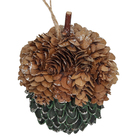 Enfeite Adorno Noz Madeira Verde 10x8x8cm Cromus