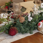 Enfeite Adorno Noz Madeira Vermelho 10x8x8cm Cromus