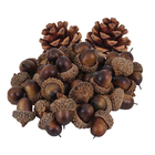 Enfeite Adorno Pinha Plástico Marrom 3x2x2cm Cromus