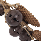 Enfeite Adorno Pinha Metal Marrom 70x13x13cm Cromus