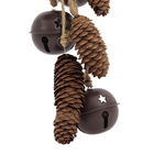 Enfeite Adorno Pinha Metal Marrom 70x13x13cm Cromus