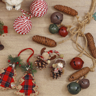 Enfeite Adorno Pinha Metal Multicolorido 70x13x8cm Cromus