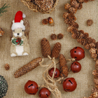 Enfeite Adorno Pinha Metal Vermelho 72x13x13cm Cromus