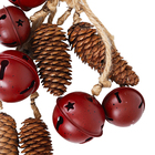 Enfeite Adorno Pinha Metal Vermelho 72x13x13cm Cromus