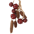 Enfeite Adorno Pinha Metal Vermelho 72x13x13cm Cromus