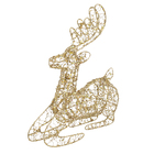 Enfeite Adorno Rena Metal Ouro Velho 30x24x5cm Cromus