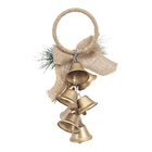 Enfeite Adorno Sinos Metal Ouro Velho 25x14x8cm Cromus