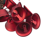 Enfeite Adorno Sinos Metal Vermelho 25x14x8cm Cromus