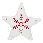 Enfeite Almofada Tecido Vermelho 10x40x40cm Cromus