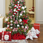 Enfeite Almofada Tecido Vermelho 10x40x40cm Cromus