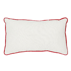 Enfeite Almofada Tecido Vermelho 13x50x28cm Cromus