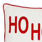 Enfeite Almofada Tecido Vermelho 13x50x28cm Cromus