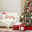 Enfeite Almofada Tecido Vermelho 13x50x28cm Cromus