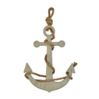 Enfeite Ancora Cinza Esverdeado Em Resina