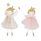 Enfeite para Árvore de Natal Anjo com Varinha Cromado 1 Peça 3x10x14cm Cromus