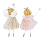 Enfeite para Árvore de Natal Anjo com Varinha Cromado 1 Peça 3x10x14cm Cromus