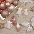 Enfeite para Árvore de Natal Anjo com Varinha Cromado 1 Peça 3x10x14cm Cromus