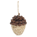 Enfeite para Árvore de Natal Avelã Cru 1 Peça 9x9x11cm Cromus