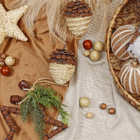 Enfeite para Árvore de Natal Avelã Cru 1 Peça 9x9x11cm Cromus