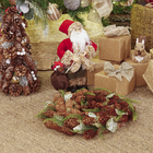 Enfeite para Árvore de Natal Esquilo Marrom e Branco 1 Peça 14x7x10cm Cromus