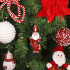 Enfeite para Árvore de Natal Vermelho e Branco 1 Peça 4x5x3cm Cromus