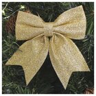 Enfeite Árvore Natal Laco Dourado Com Glitter 16cm 2 Unidades