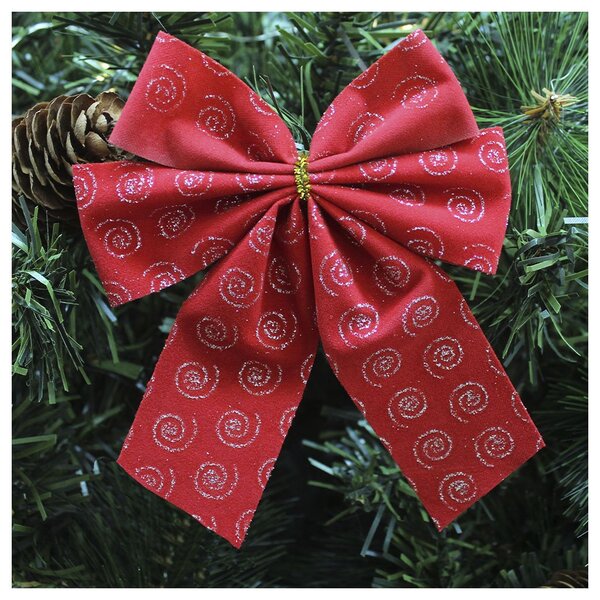 Enfeite Árvore Natal Laco Vermelho 15cm 2 Unidades