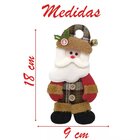 Enfeite Árvore Natal Pendente Papai Noel Com Guizo 18cm