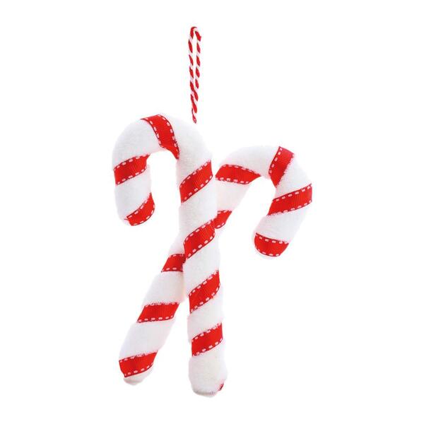 Enfeite Bengala Doce Candy Cane Bco/vrm 15x10x3 1106584