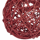 Enfeite Bola de Natal Fibra Vermelho 15x15x15cm Cromus