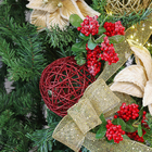 Enfeite Bola de Natal Fibra Vermelho 15x15x15cm Cromus