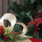 Enfeite Bola de Natal Fibra Vermelho 15x15x15cm Cromus