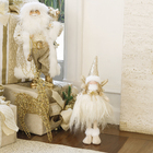 Enfeite Boneca Fada Tecido Branco 47x20x10cm Cromus