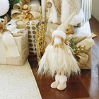 Enfeite Boneca Fada Tecido Branco 47x20x10cm Cromus