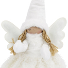 Enfeite Boneco Anjo Tecido Branco 50x18x18cm Cromus