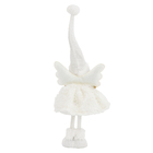 Enfeite Boneco Anjo Tecido Branco 50x18x18cm Cromus