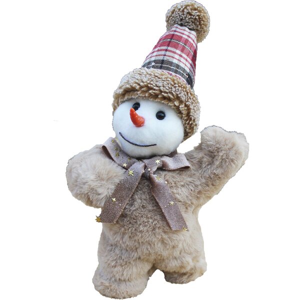 Enfeite Boneco De Neve Gorro Chapéu Decoração De Natal 28cm