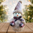 Enfeite Boneco De Neve Gorro Chapéu Decoração De Natal 31cm