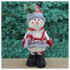 Enfeite Boneco De Neve Natal Em Tecido 38cm