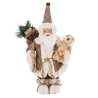 Enfeite Boneco Noel Tecido Bege 35x20x10cm Cromus