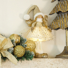 Enfeite Boneco Noel Tecido Branco 50x18x18cm Cromus