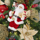 Enfeite Boneco Noel Plástico Vermelho 33x21x12cm Cromus