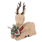 Enfeite Boneco Rena Plástico Marrom 27x12x24cm Cromus